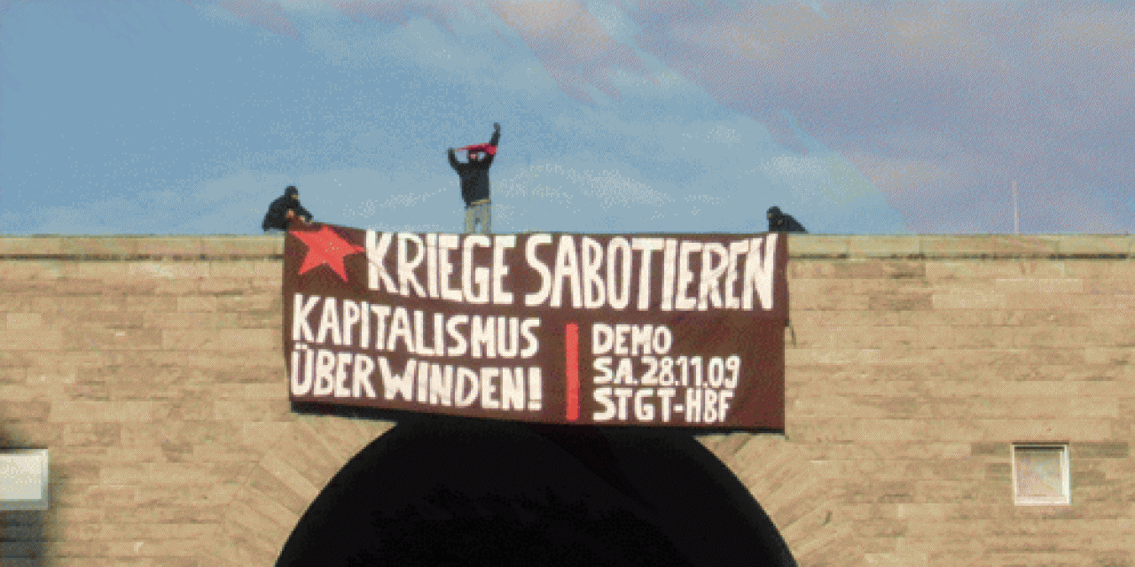 Demonstration gegen die Situation im Bildungswesen im November 2009 in Stuttgart