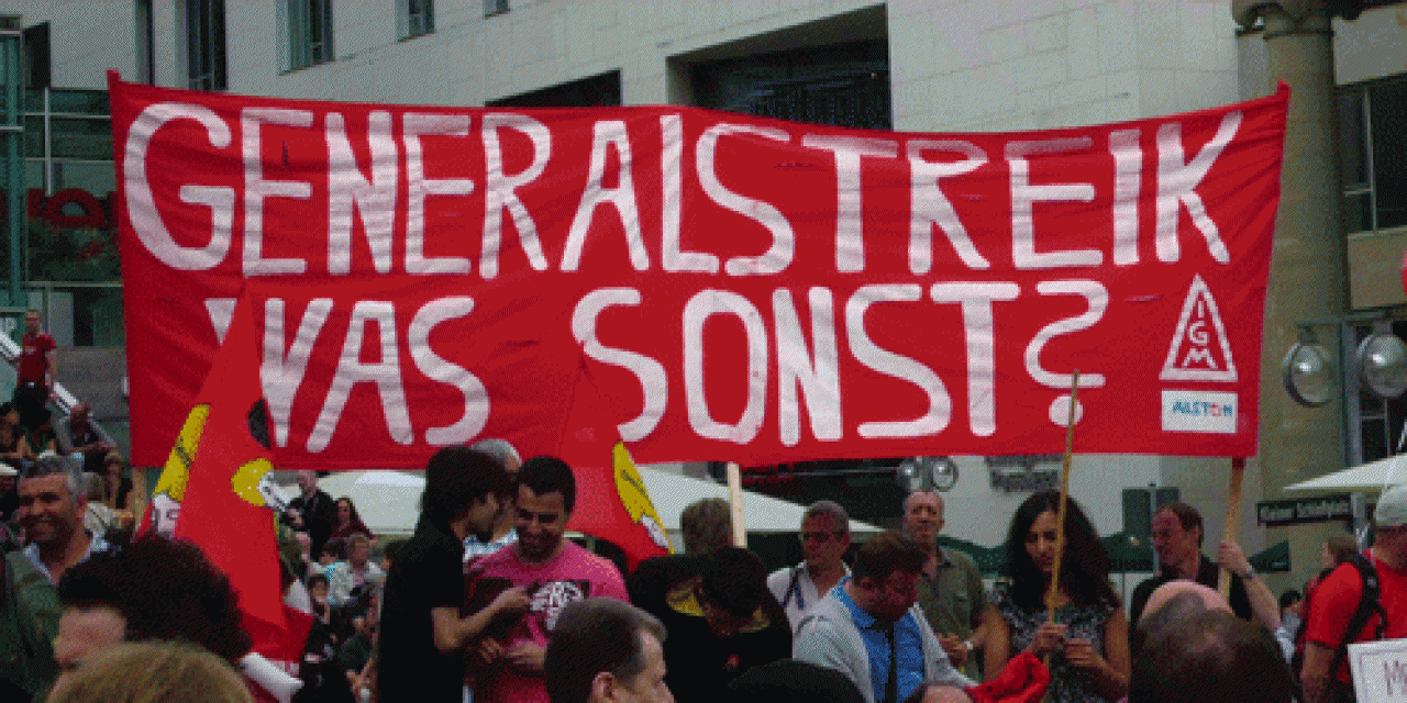 Bericht von der Demonstration gegen die Krisenpolitik der Regierung in Stuttgart