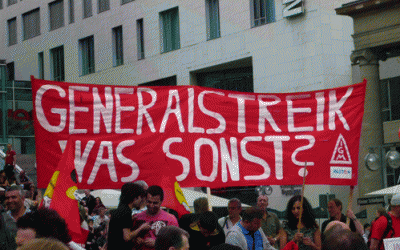 Bericht von der Demonstration gegen die Krisenpolitik der Regierung in Stuttgart