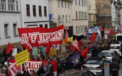 BESETZEN-Block auf Mietendemo und Aktionen gegen Grüne, Vonovia und Leerstand