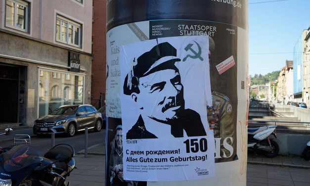 Plakataktion zu Lenins 150 Geburtstag