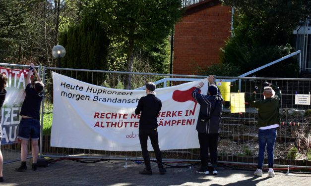Aktion gegen rechte Stimmungsmache in Althütte-Sechselberg!