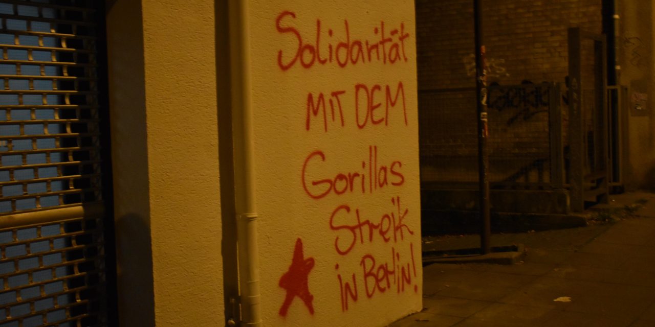 In Solidarität mit den Streikenden – Gorillas angegriffen