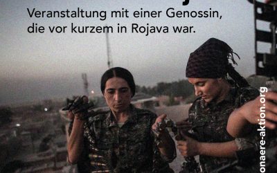 Frontline Rojava – Veranstaltung am 17. Dezember mit einer Genossin, die vor kurzem in Rojava war