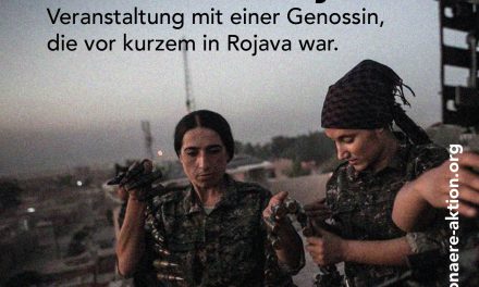 Frontline Rojava – Veranstaltung am 17. Dezember mit einer Genossin, die vor kurzem in Rojava war