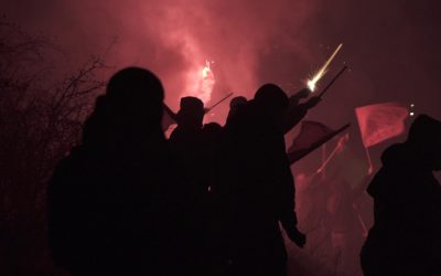 Spontandemonstration und Feuerwerk am Knast zwei Tage vor Silvester