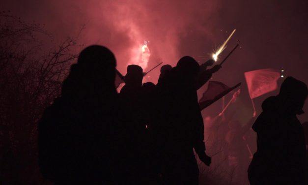 Spontandemonstration und Feuerwerk am Knast zwei Tage vor Silvester