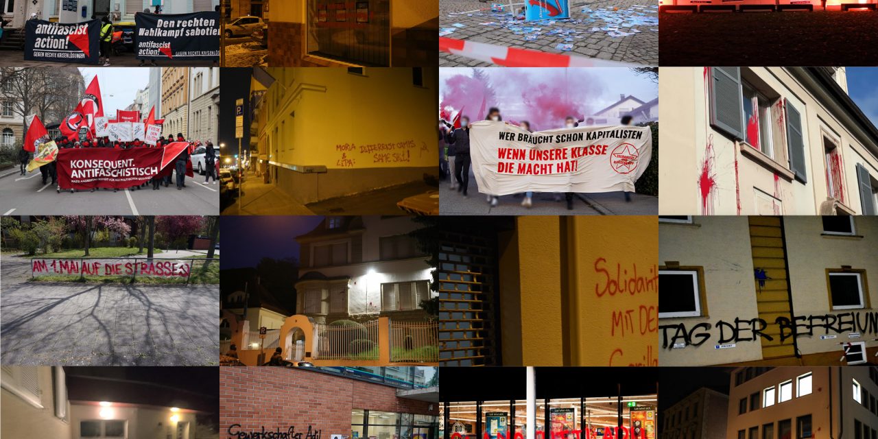 Chronik militanter Aktionen in Stuttgart und Region im Jahr 2021