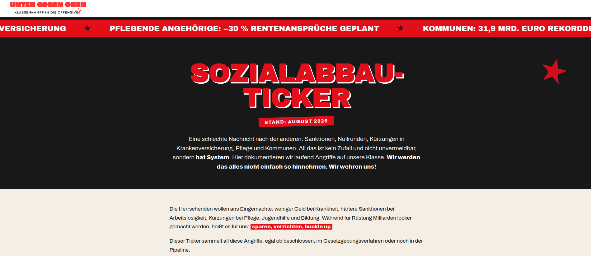 Sozialabbauticker